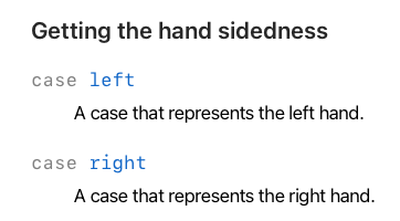 Hand chirality code screenshot